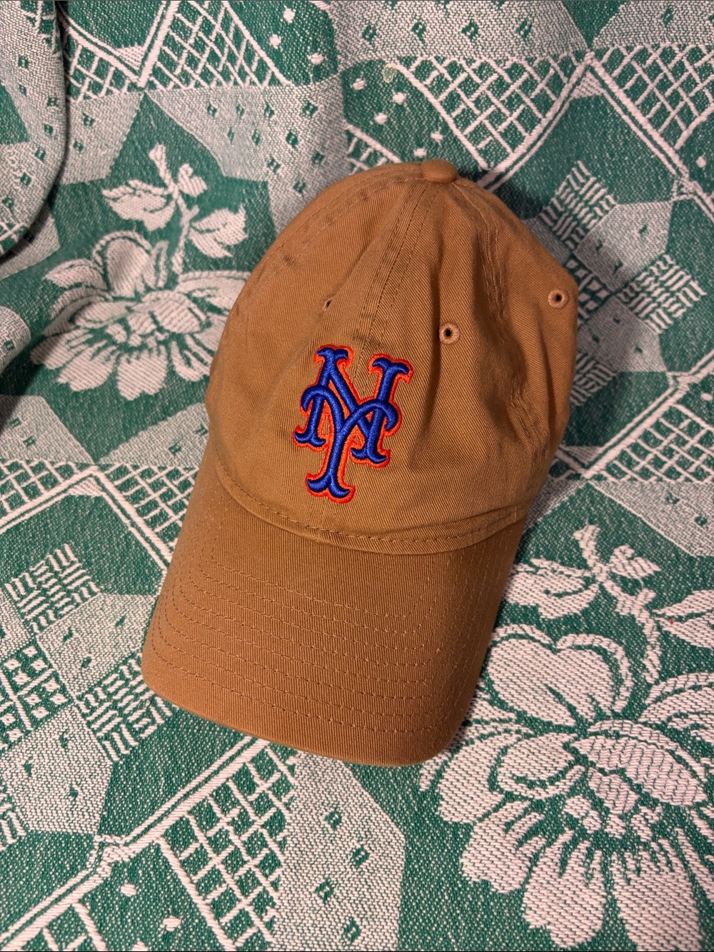 New York Mets Baseball Cap with Blue & Orange Embroidered NY Logo